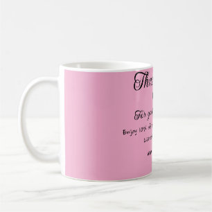 Thank you for purchase pink family business detail coffee mug