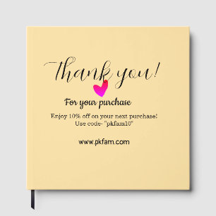 Thank you for purchase pink family business detail guest book