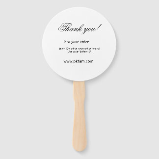 Thank you for purchase pink family business detail hand fan