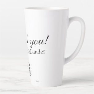 Thank you for purchase pink family business detail latte mug