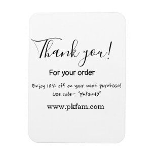 Thank you for purchase pink family business detail magnet