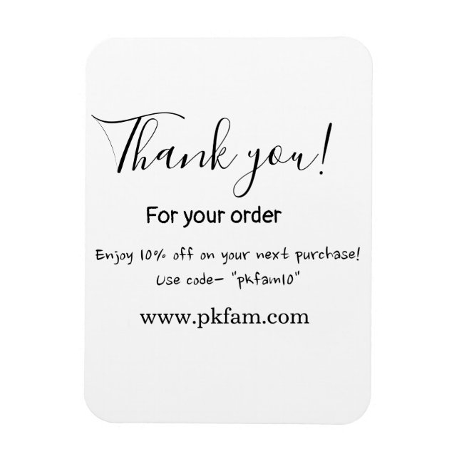 Thank you for purchase pink family business detail magnet (Vertical)