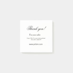 Thank you for purchase pink family business detail post-it notes