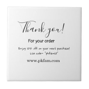 Thank you for purchase pink family business detail tile