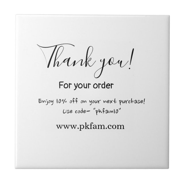 Thank you for purchase pink family business detail tile (Front)
