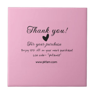 Thank you for purchase pink family business detail tile