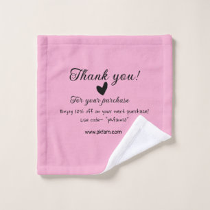 Thank you for purchase pink family business detail wash cloth