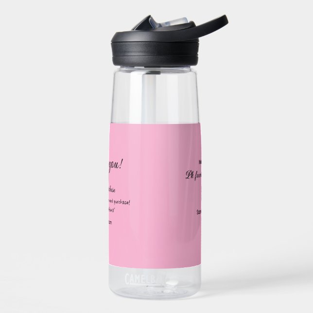 Thank you for purchase pink family business detail water bottle (Left)