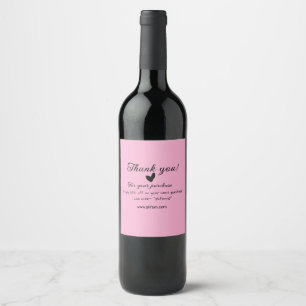 Thank you for purchase pink family business detail wine label
