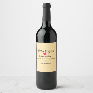 Thank you for purchase pink family business detail wine label
