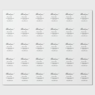 Thank you for purchase pink family business detail wrapping paper