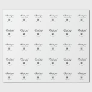 Thank you for purchase pink family business detail wrapping paper