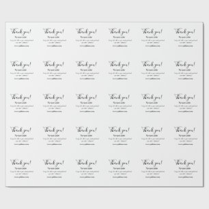 Thank you for purchase pink family business detail wrapping paper