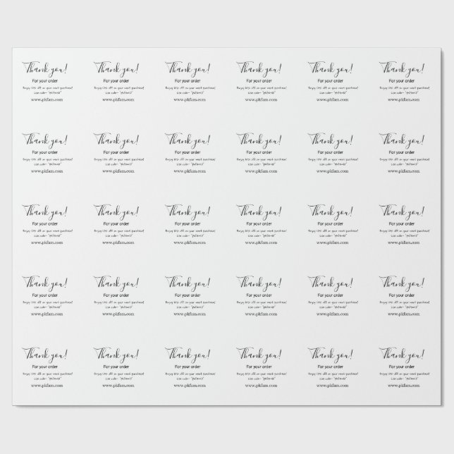 Thank you for purchase pink family business detail wrapping paper (Flat)