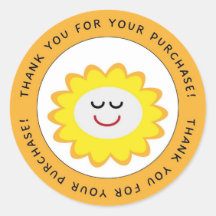 Thank You For Purchase  Smile Flower Circle 