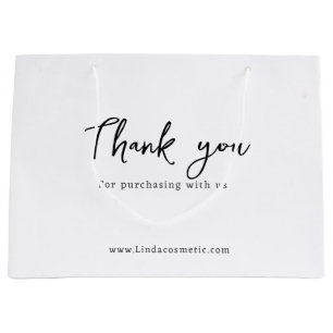 thank you for purchasing with us,shopping large gift bag