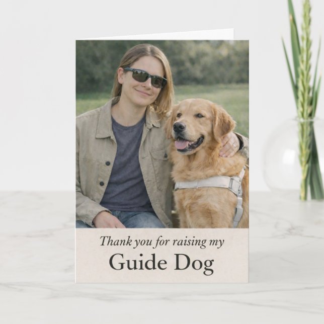 Thank you for raising my Golden Retriever Guide Card (Front)