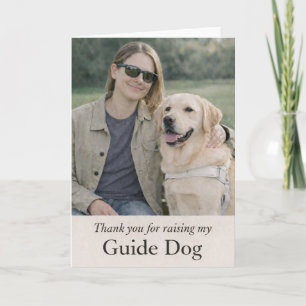 Thank You for Raising My Guide Dog – Puppy Raiser Card