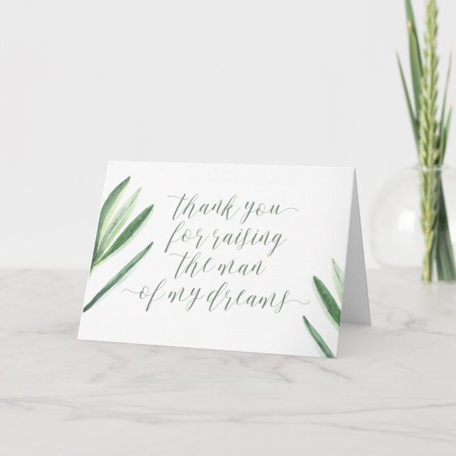 Thank You For Raising the Man of My Dreams Card (Front)