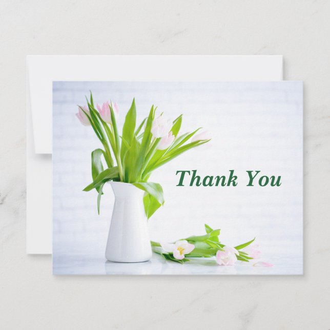 Thank You for Referrals Floral Real Estate Company Card (Front)