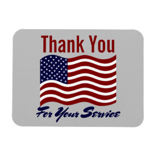Thank You For Service American Flag Magnet