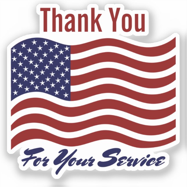 Thank You For Service American Flag Veteran's (Front)