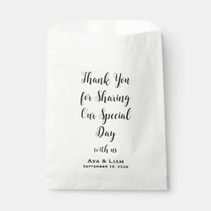 Thank You for Sharing Our Special Day Favour Bags