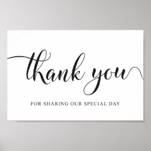 Thank You for Sharing Our Special Day Wedding Sign