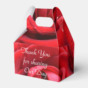 "Thank You for Sharing" Red Rose Favour Box