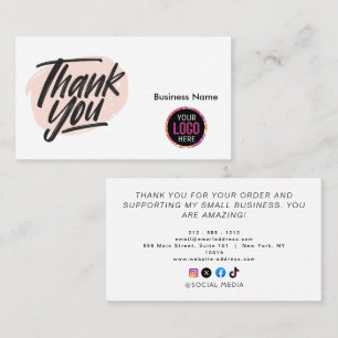 Thank You For Shopping  Business Card