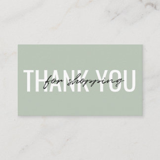 Thank you for shopping Business Card Modern