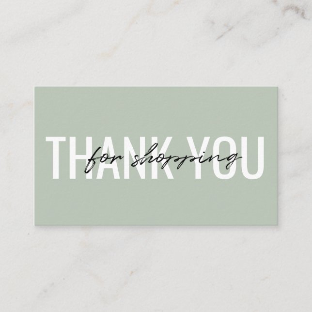 Thank you for shopping Business Card Modern (Front)
