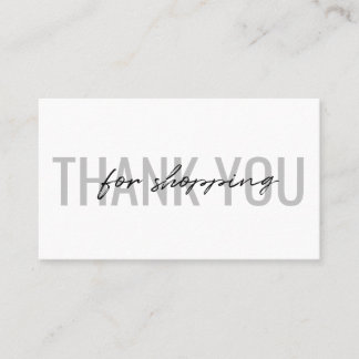 Thank you for shopping Business Card Modern