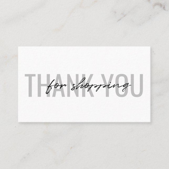 Thank you for shopping Business Card Modern (Front)