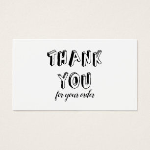 Thank You For Shopping Discount Card
