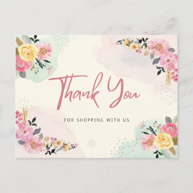 Thank you for shopping  postcard (Front)