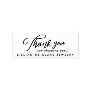 Thank You For Shopping Small Business Custom Rubber Stamp