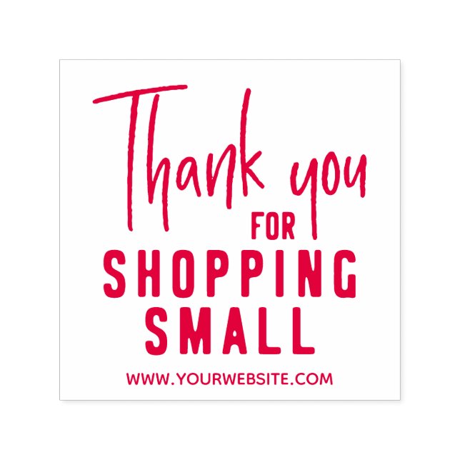 Thank You For Shopping Small Business Self-inking Stamp (Design)