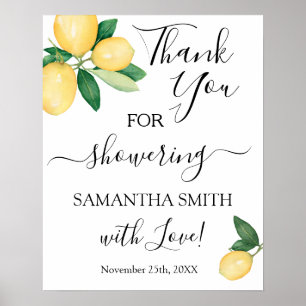 Thank you for Showering Bride to be Lemons Sign