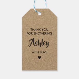 Thank You for Showering Her With Love, Bridal Gift Tags