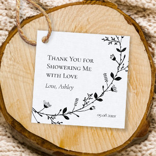 Thank You for Showering Me With Love Shower Favour Tags