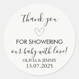 Thank You For Showering Our Baby Classic Round Sticker