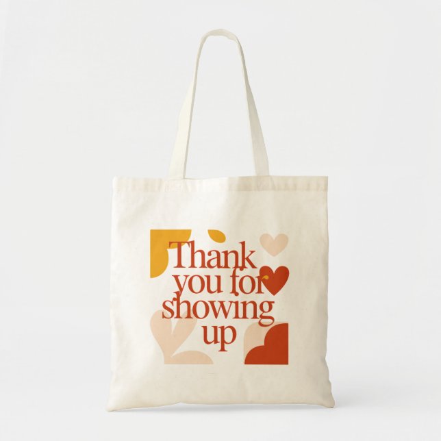 Thank You for Showing Up - Valentine's Day Gift Tote Bag (Front)