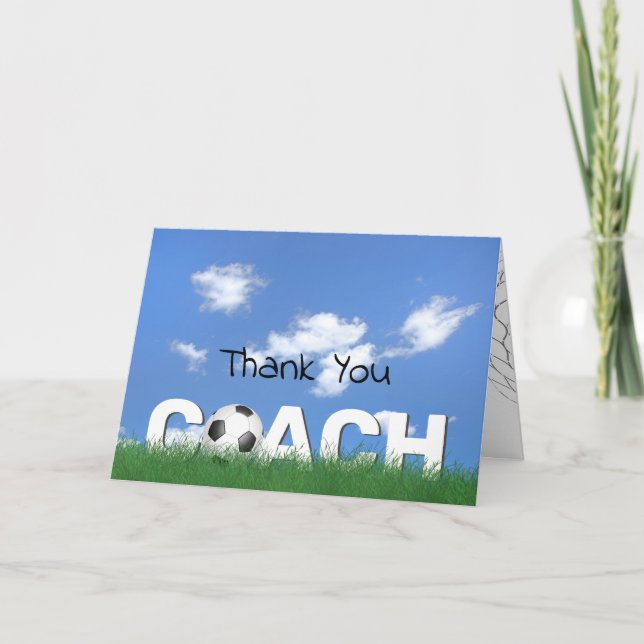 Thank You for Soccer Coach  Card (Front)