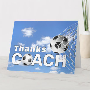 Thank You for Soccer Coach Card