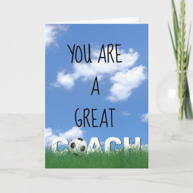 Thank You for Soccer Coach  Card (Front)
