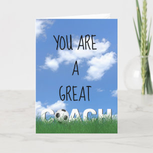 Thank You for Soccer Coach  Card