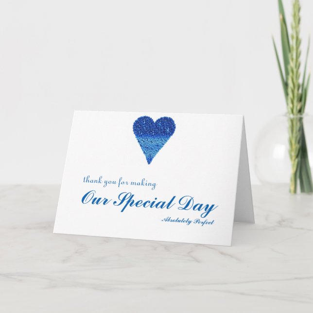 Thank you for special day with Bubbles Heart Card (Front)