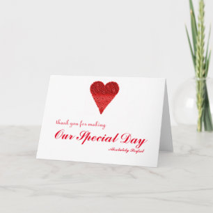 Thank you for special day with Bubbles Heart Card