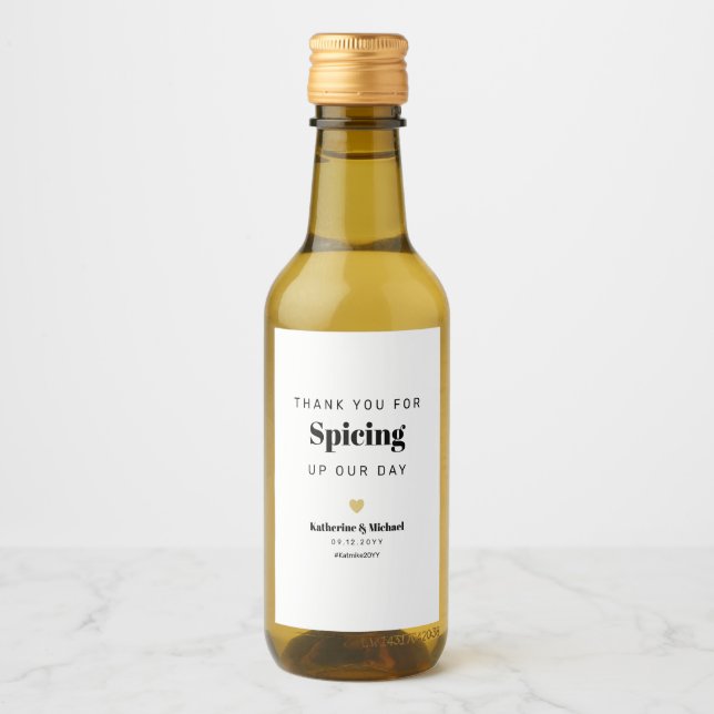 Thank you for spicing up our day bottle Label Set (Front)